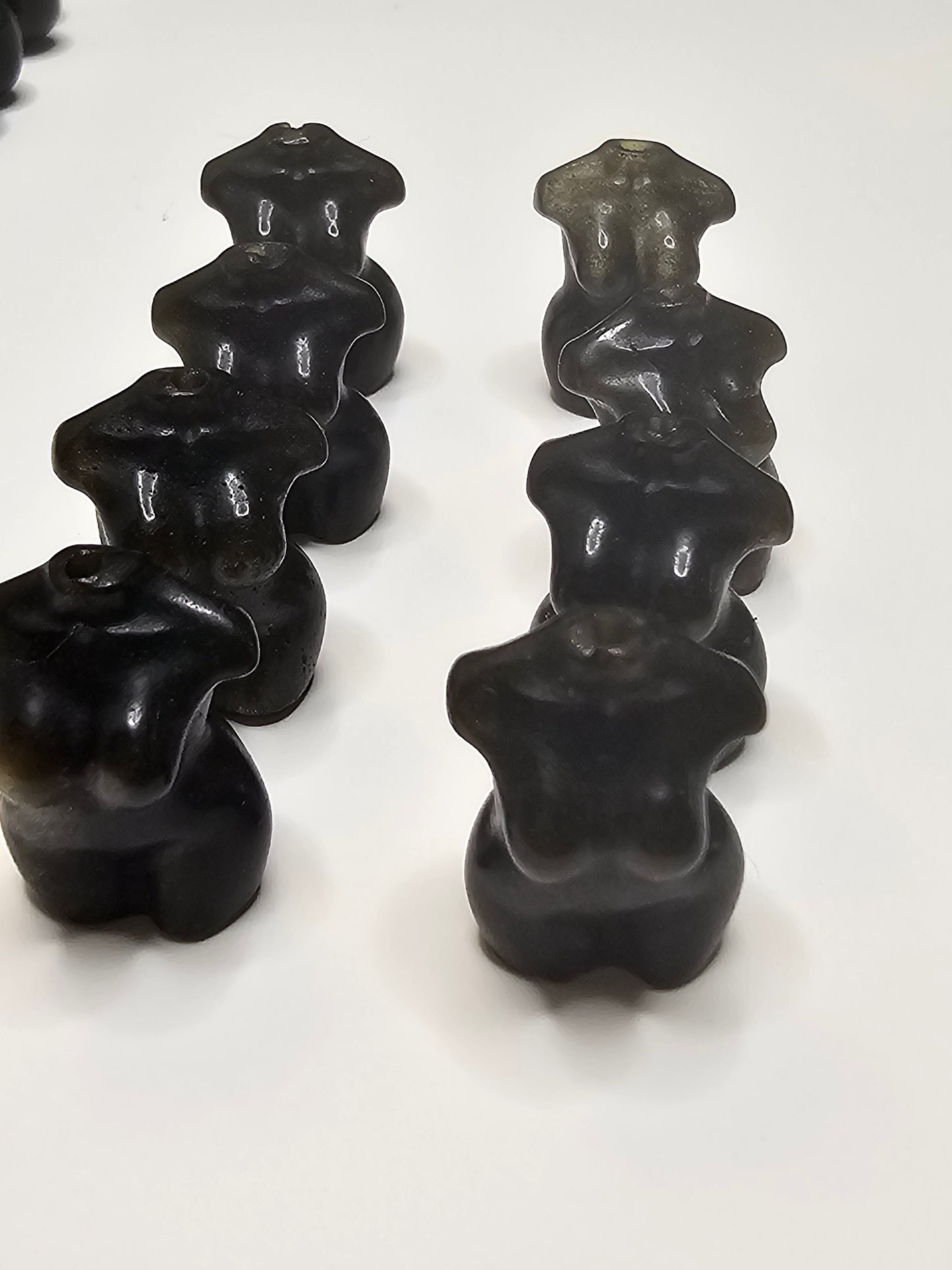 Silver Obsidian Lady Body Charm