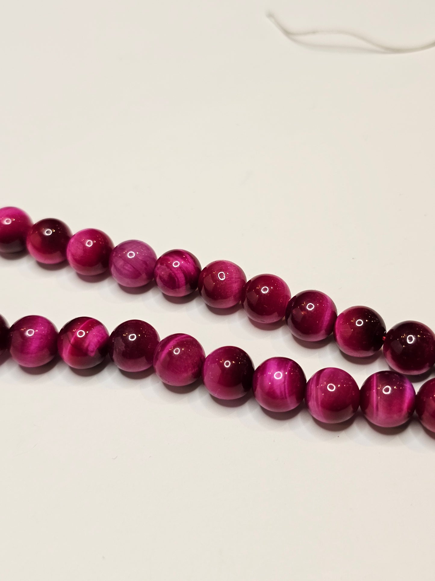 Fushia Tiger's Eye dyed