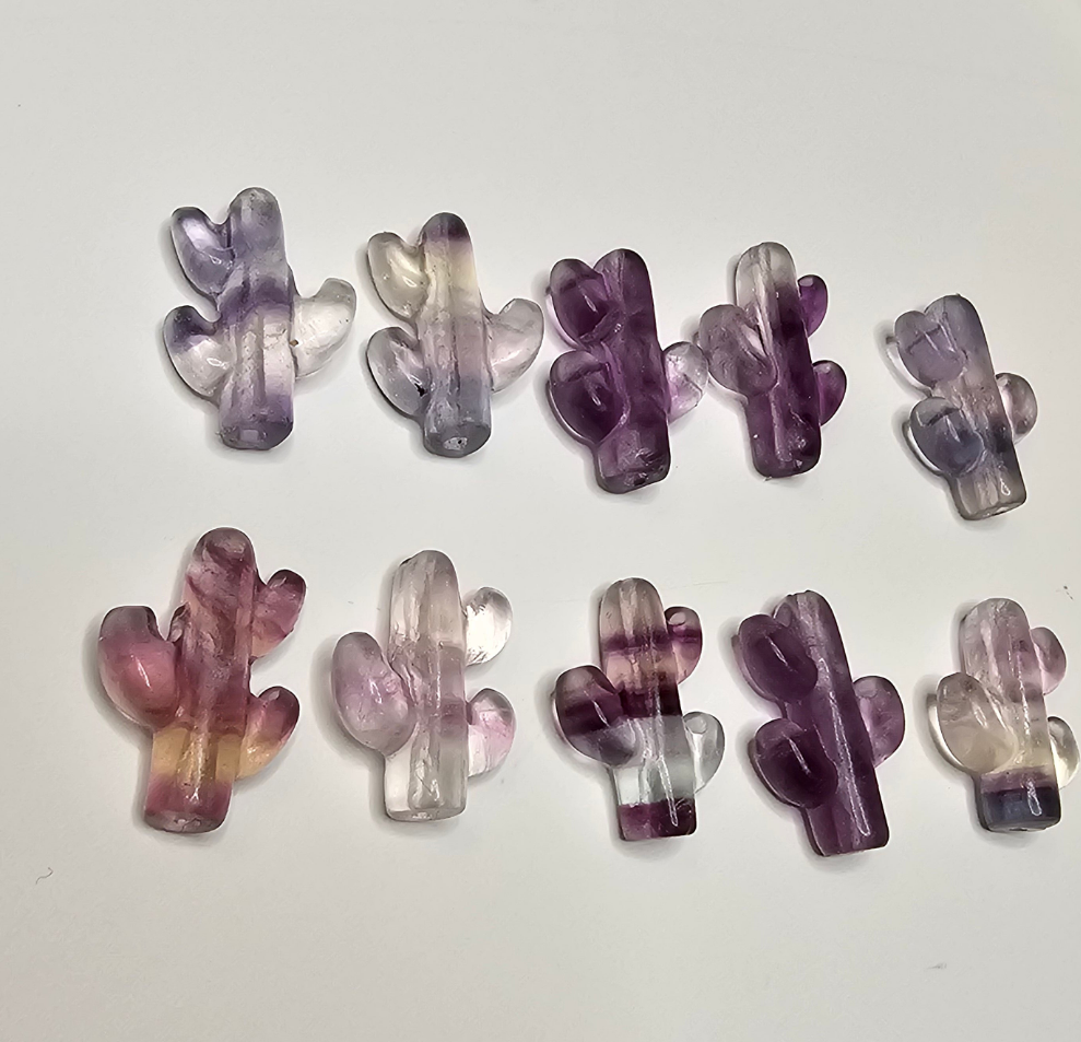Cactus Flourite Charm