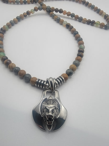 Wood Grain Lion